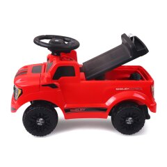 Correpasillo Shelby Ford F-150 Raptor con remolque rojo