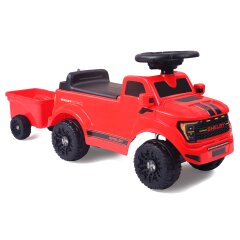 Push Car Shelby Ford F-150 Raptor with trailer red