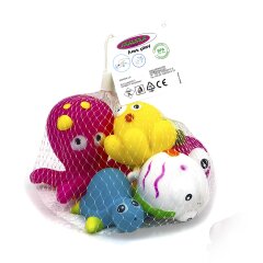 Bath toys marine creatures 6pcs