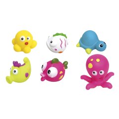 Jouets de bain créatures marines 6 parties