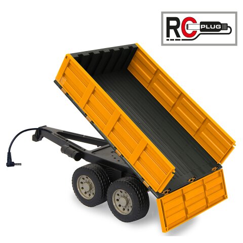 Remorque Basculante jaune pour RC Tracteur 1:16