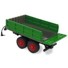 Cassone ribaltabile verde scuro per Trattore-RC 1:16