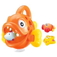 Organisateur de jouets de bain Hungry Fish orange