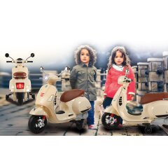 Ride-on Vespa GTS 125 beige 12V