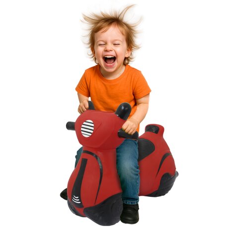 Bouncing Scooter HoppyDoo red with pump