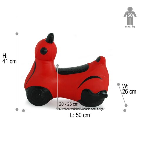Hpfroller rot mit Pumpe