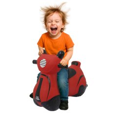 Bouncing Scooter HoppyDoo red with pump