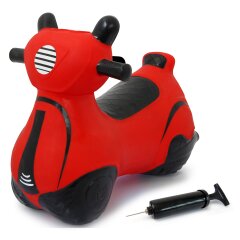Bouncing Scooter HoppyDoo red with pump