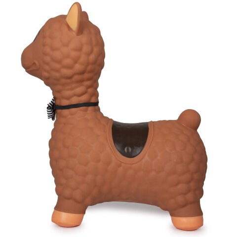 Hpftier Lama braun mit Pumpe