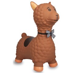 Animal saltarín Lama HoppyDoo marrón con bomba