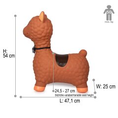 Bouncing Animal Lama HoppyDoo brown with pump