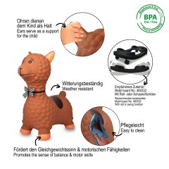 Bouncing Animal Lama HoppyDoo brown with pump