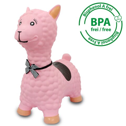 Hpftier Lama rosa mit Pumpe