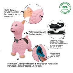 Bouncing Animal Lama HoppyDoo pink with pump