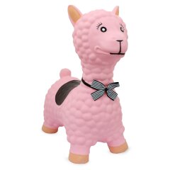 Bouncing Animal Lama HoppyDoo pink with pump