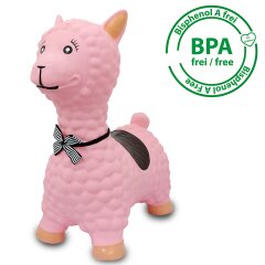 Bouncing Animal Lama HoppyDoo pink with pump