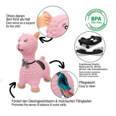 Bouncing Animal  Lama pink with pump