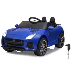 Ride-on Jaguar F-typee SVR bleu 12V