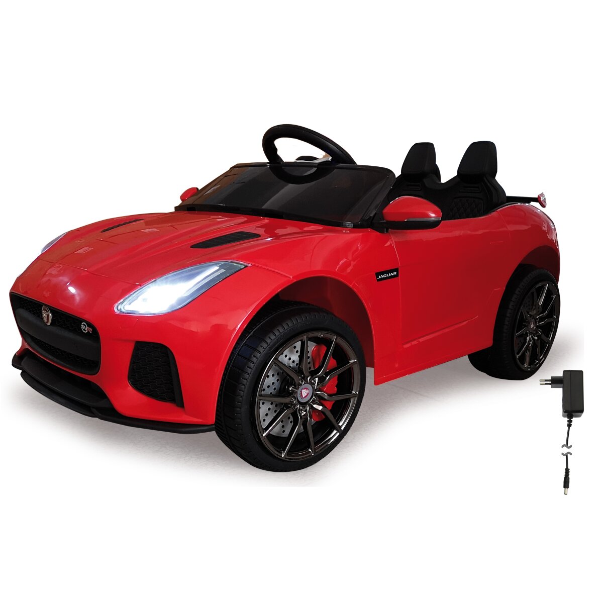 red jaguar toy car