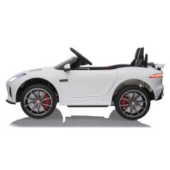 Ride-on Jaguar F-Type SVR bianco 12V