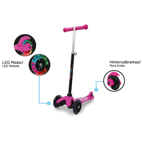 KickLight Scooter pink