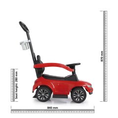 Cavalcabile VW T-Roc rosso 3in1