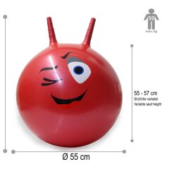 Bouncing Ball Eye HoppyDoo red 550 mm with pump