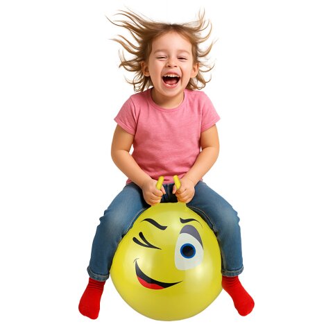 Bouncing Ball Eye HoppyDoo yellow 550mm with pump