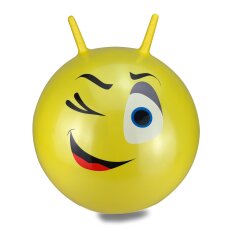 Bouncing Ball Eye HoppyDoo yellow 550mm with pump