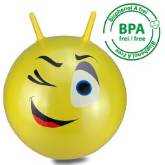 Bouncing Ball Eye HoppyDoo yellow 550mm with pump