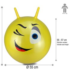 Bouncing Ball Eye HoppyDoo yellow 550mm with pump