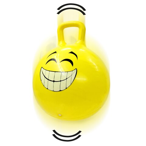 Happy Bouncing Ball Smile HoppyDoo yellow 450mm with pump