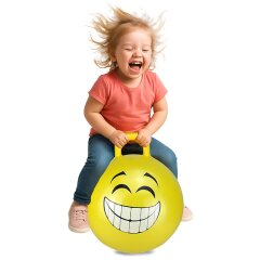 Bouncing Ball Smile HoppyDoo yellow 450mm with pump