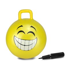 Bouncing Ball Smile HoppyDoo yellow 450mm with pump