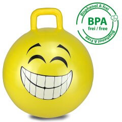 Bouncing Ball Smile HoppyDoo yellow 450mm with pump