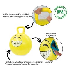 H&uuml;pfball Smile gelb 450mm