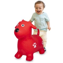 Animal rebondissante Chien rouge avec pompe