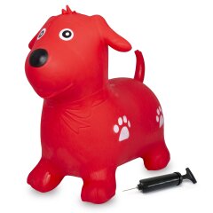 Animal rebondissante Chien rouge avec pompe