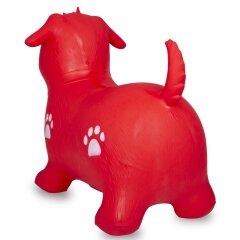 Animal rebondissante Chien rouge avec pompe