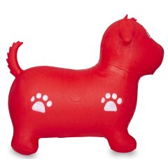 Bouncing Animal dog HoppyDoo red with pump