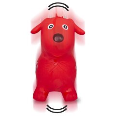 Bouncing Animal dog HoppyDoo red with pump