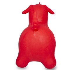 Bouncing Animal dog HoppyDoo red with pump