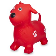Bouncing Animal dog HoppyDoo red with pump