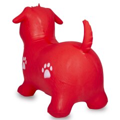 Bouncing Animal dog HoppyDoo red with pump
