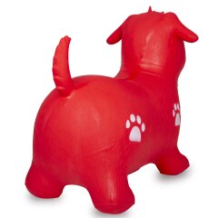 Bouncing Animal dog HoppyDoo red with pump