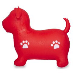 Bouncing Animal dog HoppyDoo red with pump