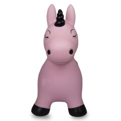 Animal rebondissante Licorne rose vif avec pompe