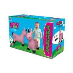 Animal rebondissante Licorne rose vif avec pompe