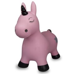 Animal rebondissante Licorne rose vif avec pompe