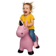 Bouncing Animal Unicorn HoppyDoo pink with pump